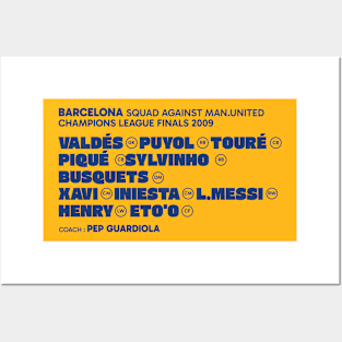 Barcelona Squad Final Champions 2009 Posters and Art